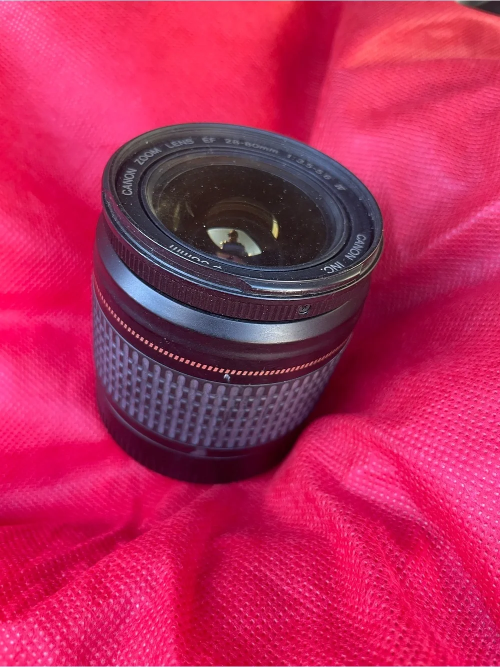 Canon EF 28-80mm Zoom Lens - Black on Pink Backdrop
